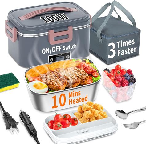 3 compartment lunch box electric warming|Amazon.com: IFENROL Electric Heated Lunch Box .